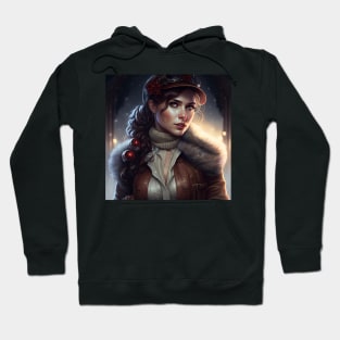 Attractive christmas girl Hoodie